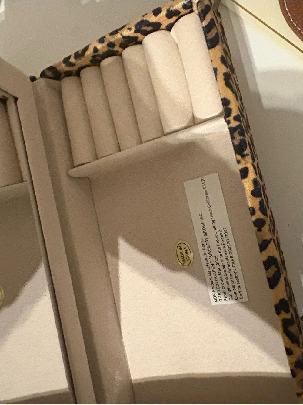 Leopard Print Women's jewelry box Brown/Black